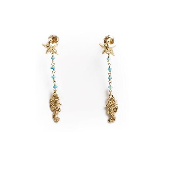 Ohrringe Misis Dame KRILL in Silber Turchese OR08238 - OR08238